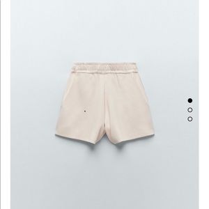 Zara knit shorts in cream